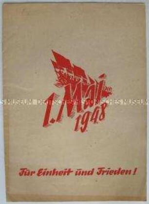 Bebilderte Broschüre der SED zum 1. Mai 1948