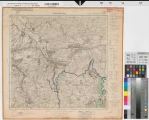 Katasteramt Altena - Kreis Altena, Meßtischblatt Hohenlimburg 4611, Farbige Einzeichnung mit Namensliste