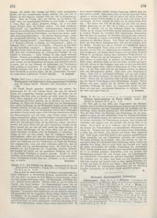 476 [Rezension] Knoke, Karl, Das Göttinger Rektorenseminar im Winter 1895/96