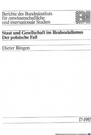 Staat und Gesellschaft im Realsozialismus: Der polnische Fall