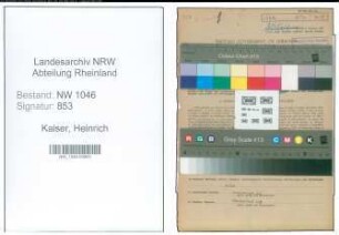 Entnazifizierung Heinrich Kaiser , geb. 08.03.1873 (Schuhmachermeister)