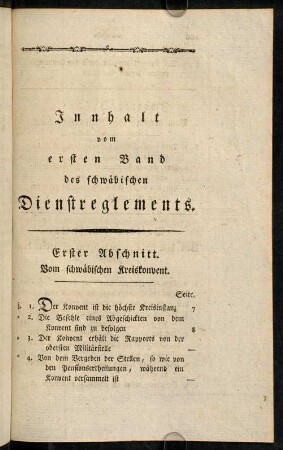 205-218, Erster Abschnitt. Vom schwaebischen Kreiskonvent. - Dreizehnter Abschnitt. Von dem Kriegsrecht, Standrecht,...