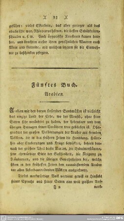 Fünftes Buch. Arabien