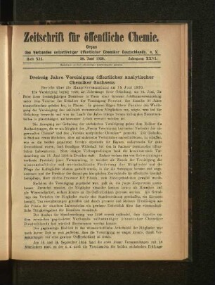 Heft XII, Jahrgang XXVI