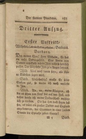 Erster Auftritt. - Zehnter Auftritt.