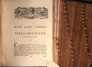 Dissertatio physiologica de irritabilitate