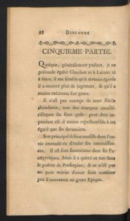 Cinquieme Partie.
