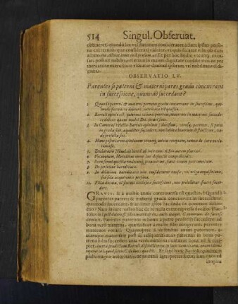 Observatio LV. Parentes si paterni et materni pares gradu concurrant in successione, quomodò succedant?