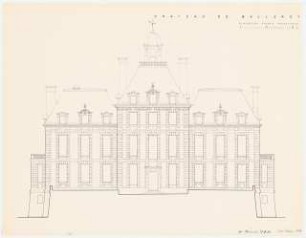 Château de Balleroy-Calvados: Ansicht der Hauptfassade, 1:100