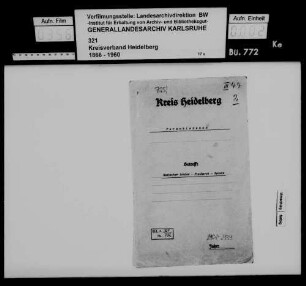 Mitgliedschaft des Kreises im Badisch-Unterländer Fischerei-Verein bzw. im Badischen Landes-Fischerei-Verein