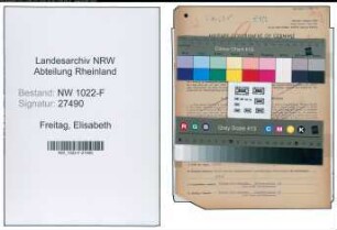 Entnazifizierung Elisabeth Freitag , geb. 05.11.1894 (Gastwirtin)