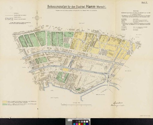 Bl. 2: Bebauungsplan für den Stadtteil Hamm (Marsch)
