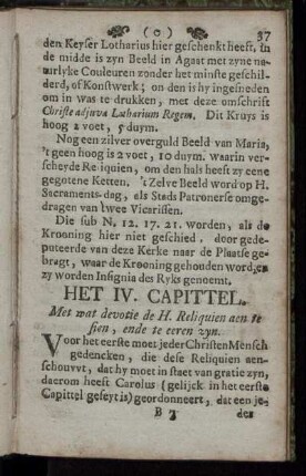 Het IV. Capittel.