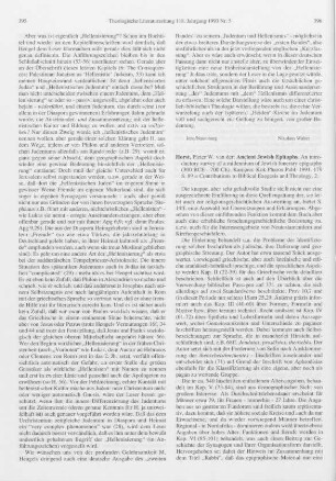 396-397 [Rezension] Horst, Pieter Willem van der, Ancient Jewish epitaphs