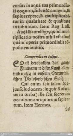 Compendium totius.