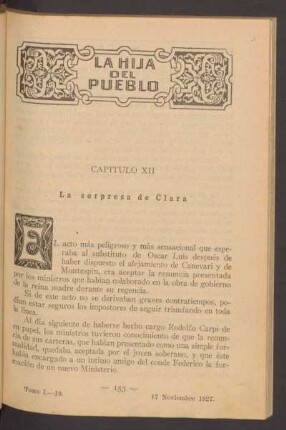 Capítulo XII - La sorpresa de Clara