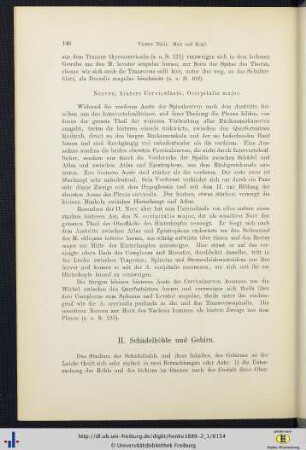 II. Schädelhöhle und Gehirn.
