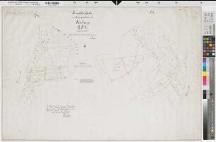 Greven (Greven), Rentengutsache Pentrup, Brouillonkarte Flur 23 u. 24