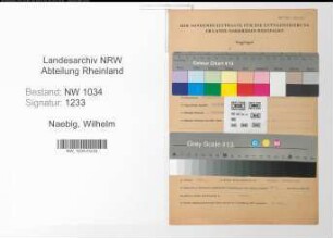 Entnazifizierung Wilhelm Naebig , geb. 27.06.1889 (Bootsmann)