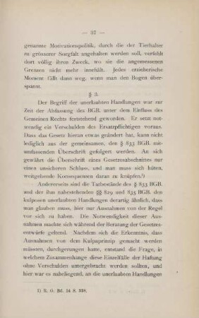 § 3. [Die Stellung der §§ 833, 834 BGB. im System des BGB.]