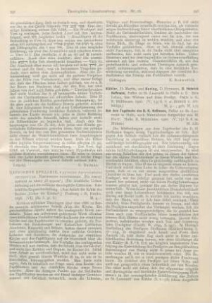 598-600 [Rezension] Kähler, Martin, D. Heinrich Hoffmann, Pastor zu St. Laurentii in Halle a. S. Sein Leben, sein Wirken und seine Predigt