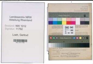 Entnazifizierung Gertrud Loeh , geb. 05.04.1904 ()