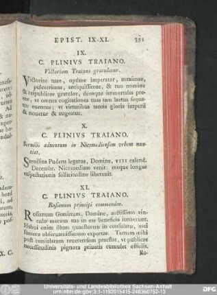 XI. C. Plinius Traiano. Rosianum principi commendat.