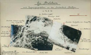 Foto vom Großen Belchen mit Zugangsgräben zu den "Judenhut-Stellungen" (Luftbild)