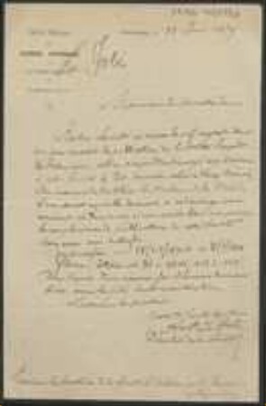 Brief von Auguste Le Jolis von Société Nationale des Sciences Naturelles et Mathématiques (Cherbourg) an Regensburgische Botanische Gesellschaft