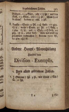 Andere Haupt-Abwechselung handelt von Division-Exemplis.