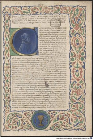 De orthographia dictionum e Graecis tractarum : mit Vorrede des Autors an Papst Nicolaus V.