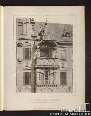Tafel 23. Wohn- und Geschäftshaus Wilhelm-Strasse No. 44. Erkerbau.
