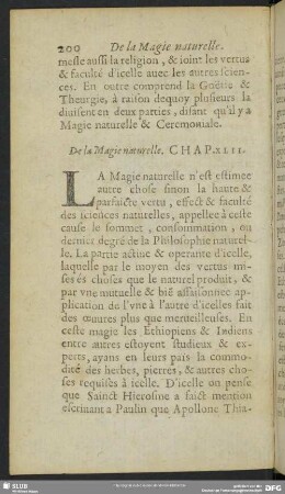 De la Magie naturelle. Chap. XLII.