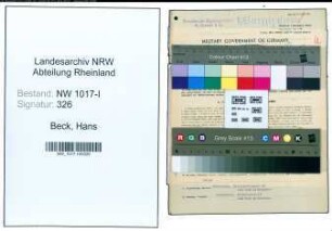 Entnazifizierung Hans Beck , geb. 22.04.1891 (Fabrikant)
