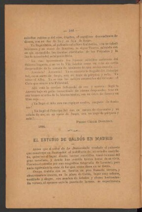 El estudio de Galdós en Madrid