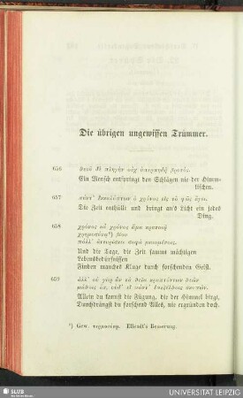 Die übrigen ungewissen Trümmer