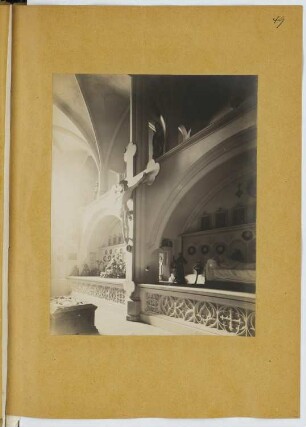 Spitalkirche Heilig-Geist, Passau: Innenansicht (aus: Skizzen- und Fotoalbum 21)