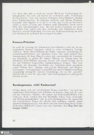 Kamera-Präzision
