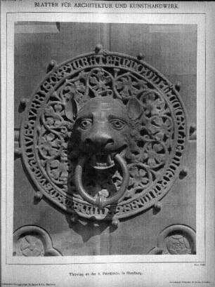 Tafel [41]: Thürring an der S. Petrikirche in Hamburg