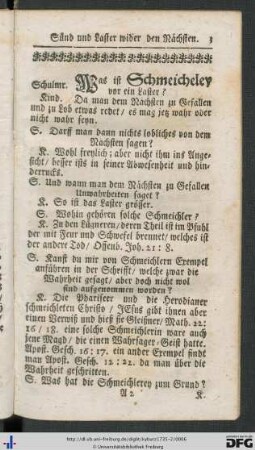 Sünd und Laster wider den Nächsten.