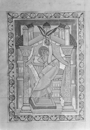 Evangeliar — Bild des Evangelisten Lukas, Folio 69verso