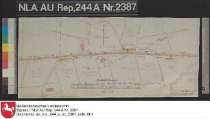 Verlauf der Landstraße von Wittmund nach Jever in der Gemarkung Asel