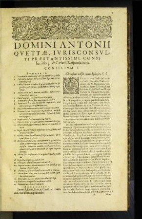 [Consilivm I.- XVIII.]