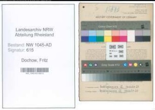 Entnazifizierung Fritz Dochow , geb. 23.01.1893 (Arbeiter)