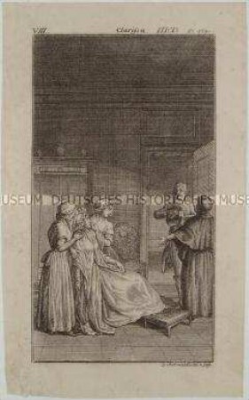 Illustration zu Samuel Richardsons Briefroman "Clarissa" - Blatt 8 (von 24)