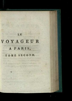 Le voyageur à Paris / Tome 2