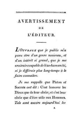 Avertissement De L'Éditeur.