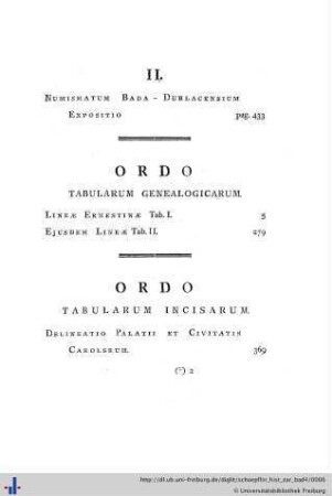 Ordo tabularum.