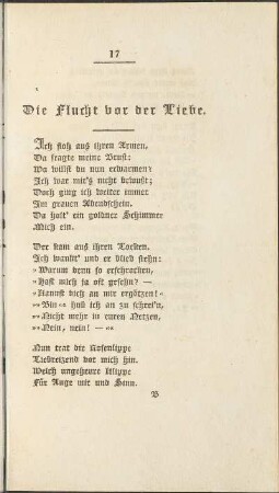Die Flucht vor der Liebe