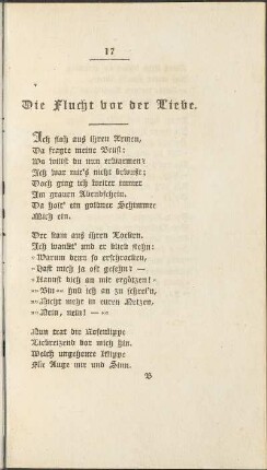 Die Flucht vor der Liebe